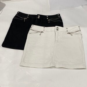 VENUS Bundle Black and White Mini Skirt Duo Denim Size 4